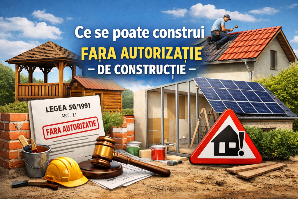 schimbare acoperiș fără autorizație când este permis, ce riști dacă construiești fără autorizație, gard fără autorizație este legal